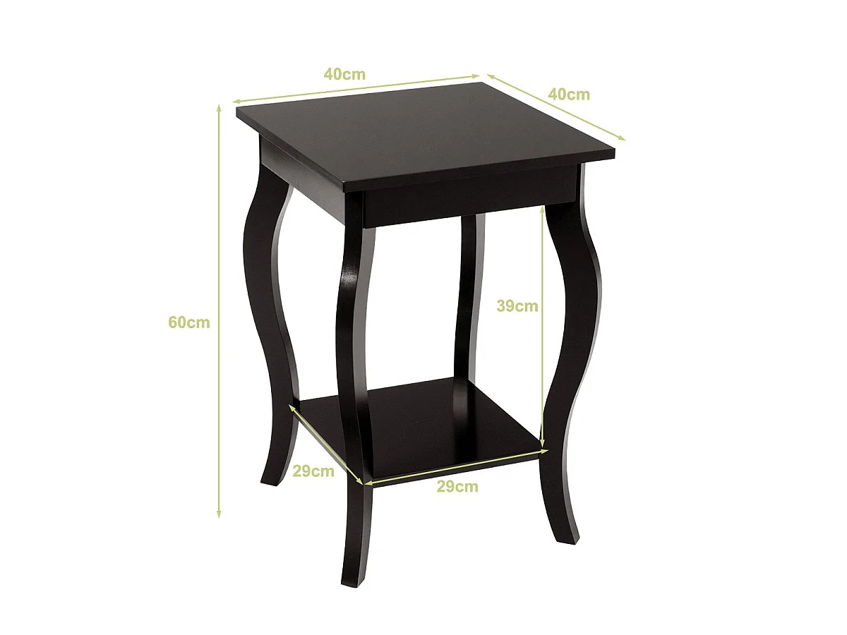 Zestaw 2x Stolik boczny Stolik kawowy 40 x 40 x 60 cm