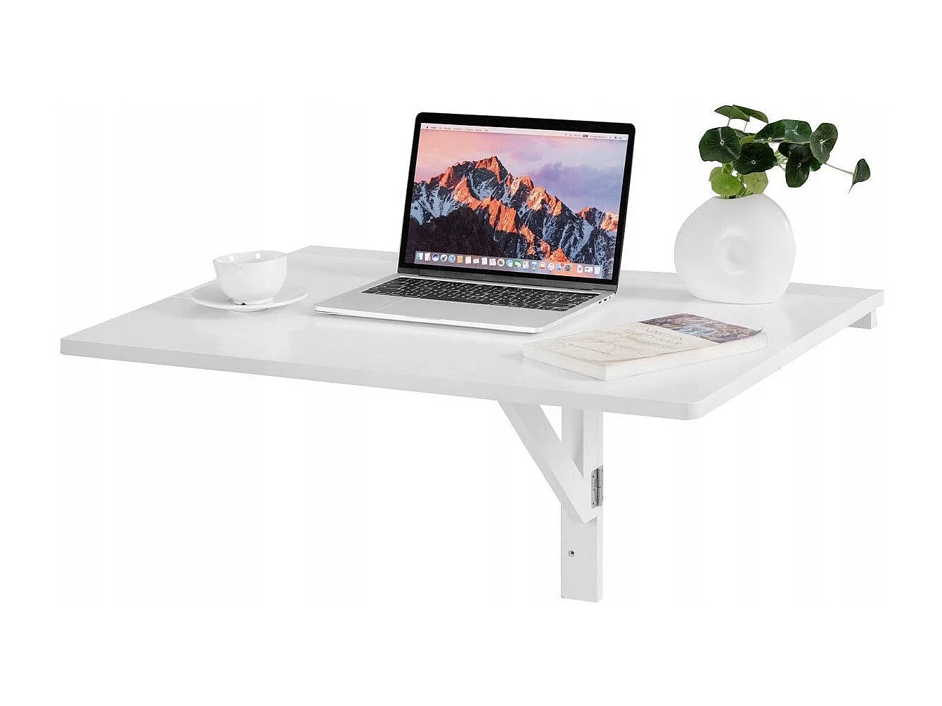 Wandmontierter Klapptisch Platzsparender Küchentisch Klappbarer Wandtisch 80 x 60 cm Weiß