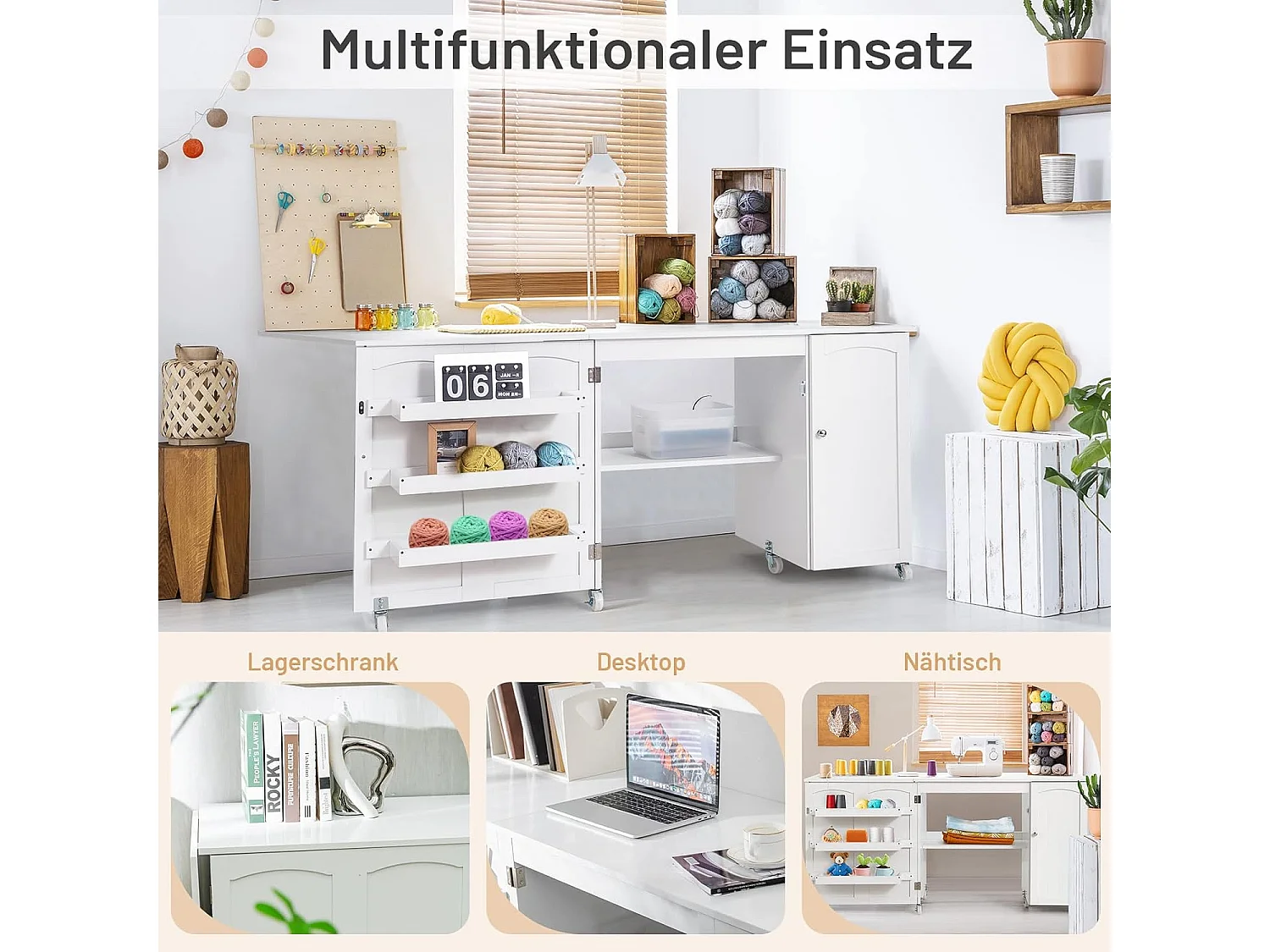 Klappbarer Nähtisch Nähschrank