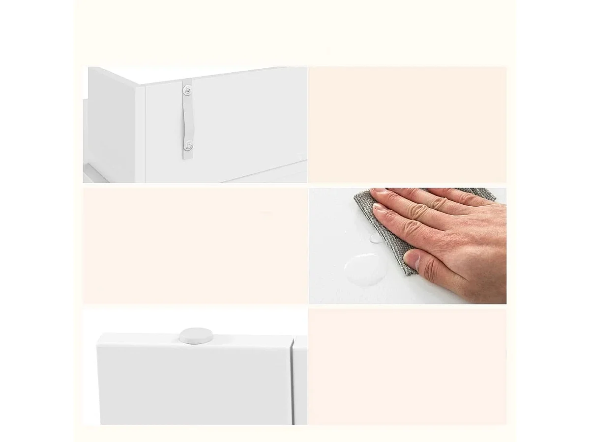 Schreibtisch mit Monitorablage & 2 Bücherregalen Computertisch 120 x 54 x 90 cm Weiß