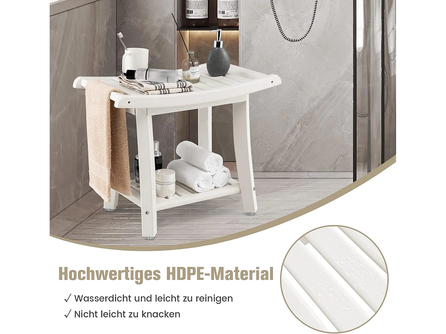 Duschbank Bad, Badhocker