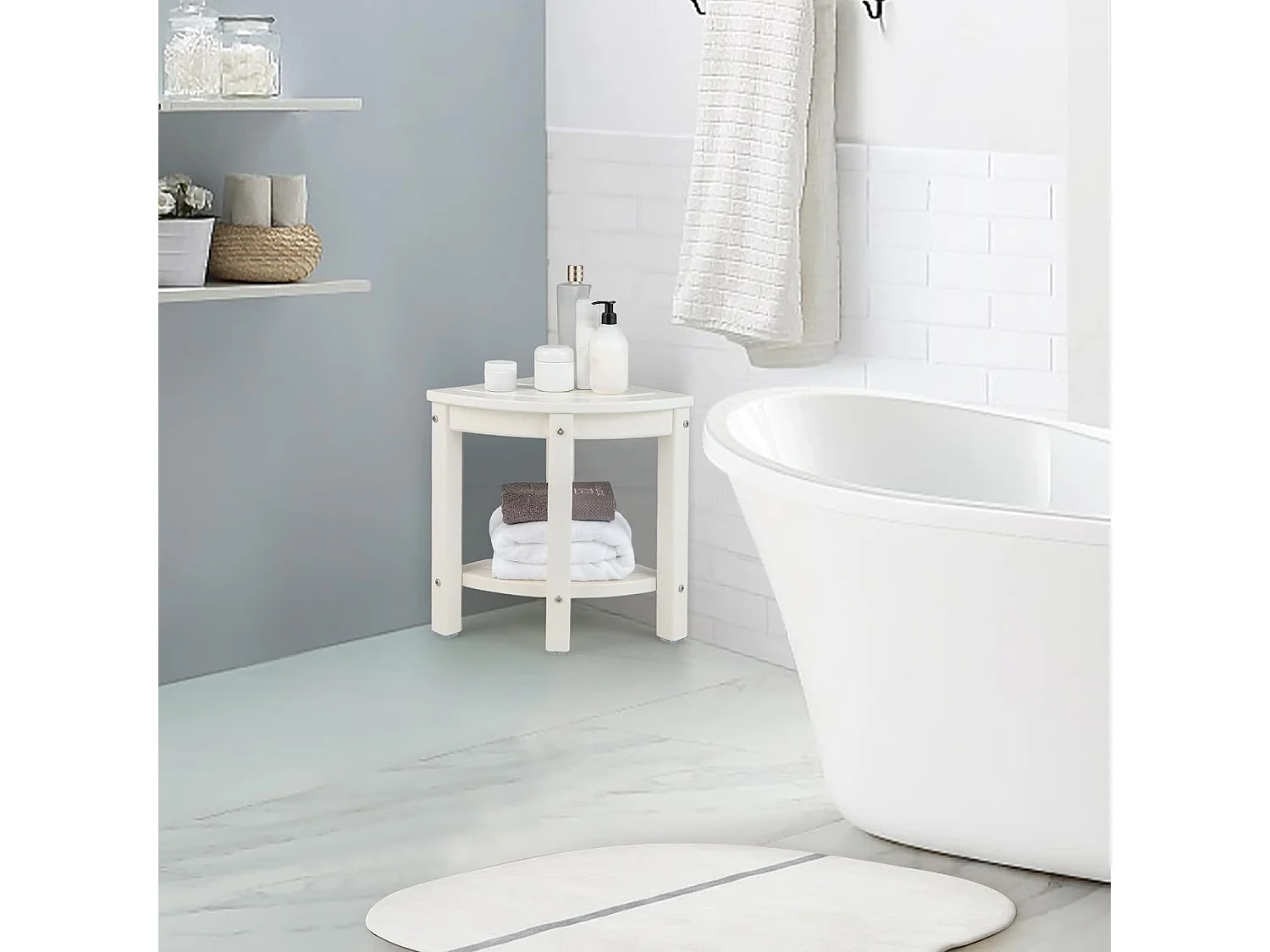 Duschbank mit Ablage