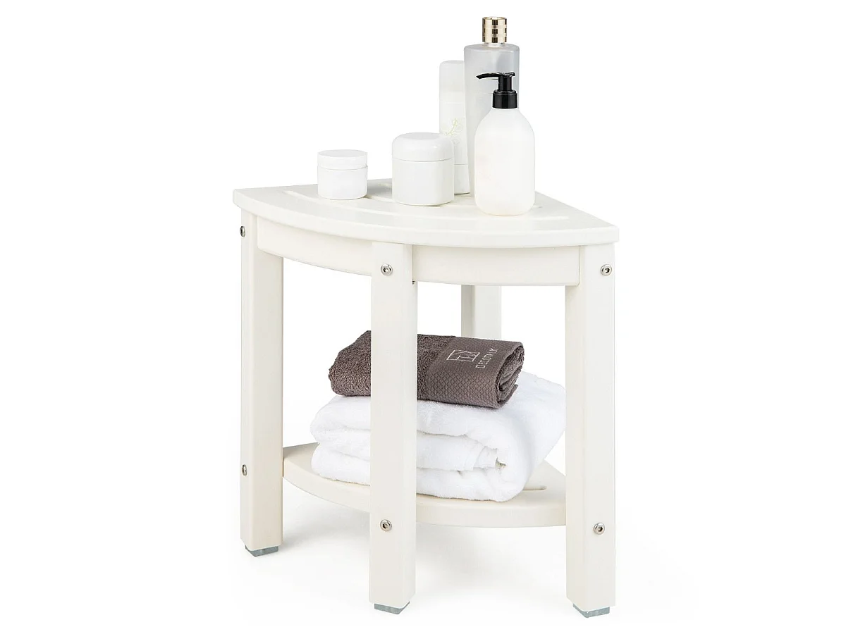 Tabouret de douche d'angle à deux niveaux