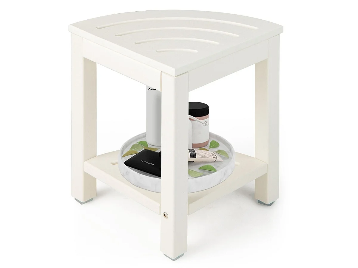 Tabouret de douche d'angle à deux niveaux
