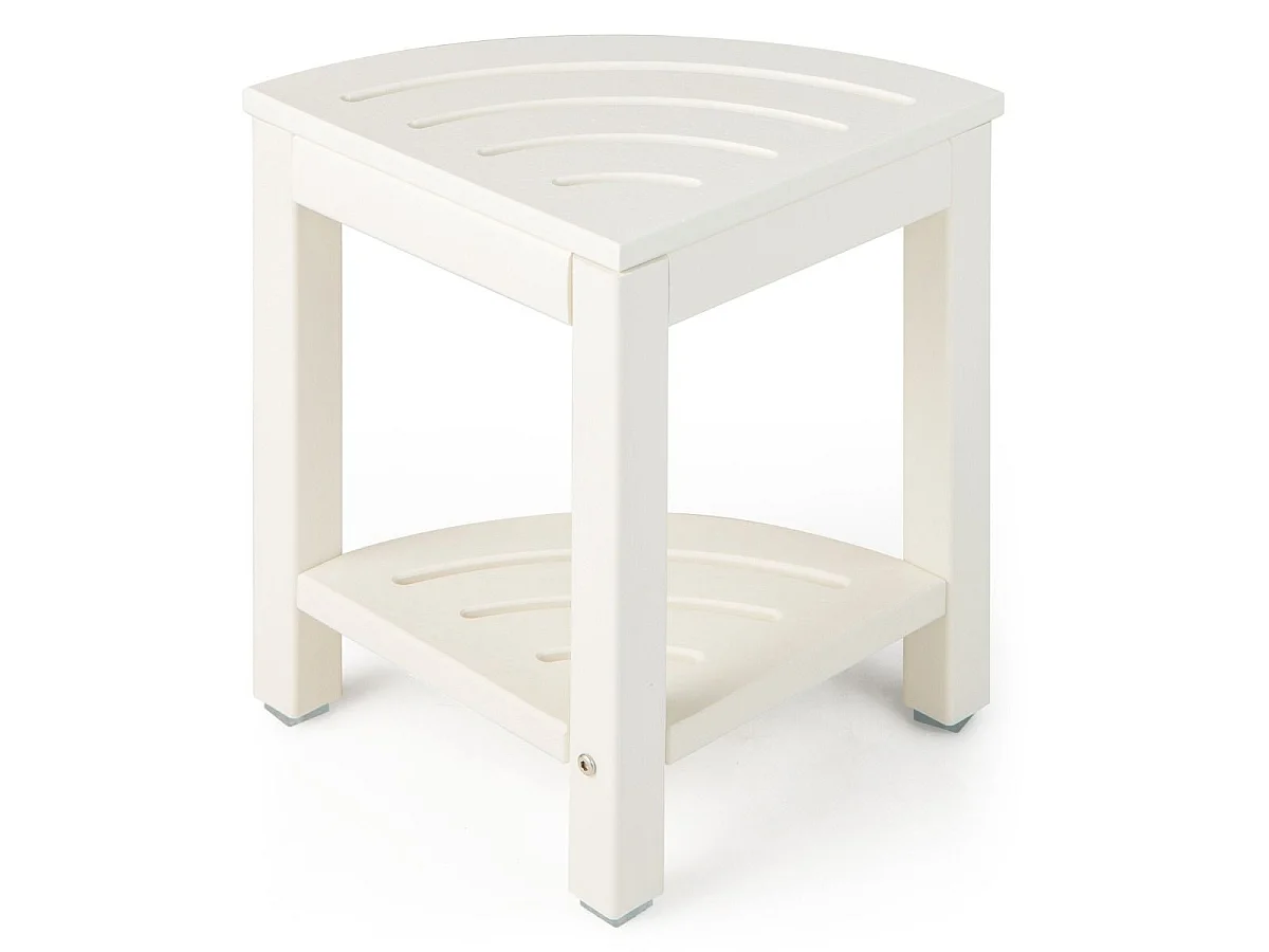 Tabouret de douche d'angle à deux niveaux