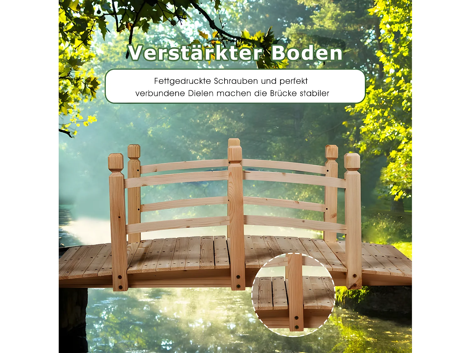 Holzbrücke Gartenbrücke Teichbrücke AB4171