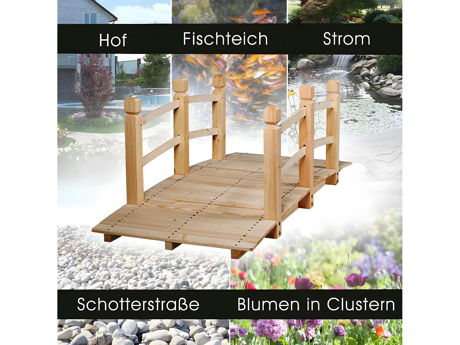 Holzbrücke Gartenbrücke Teichbrücke AB4171