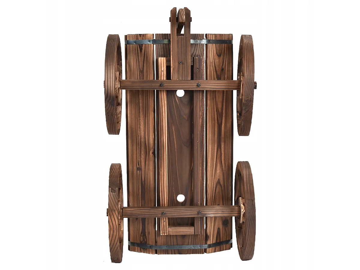 CHARIOT EN BOIS, CAISSE, JARDINIÈRE, POT DE FLEURS DE JARDIN