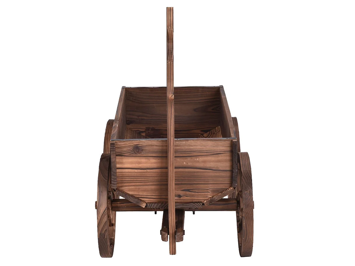 CHARIOT EN BOIS, CAISSE, JARDINIÈRE, POT DE FLEURS DE JARDIN