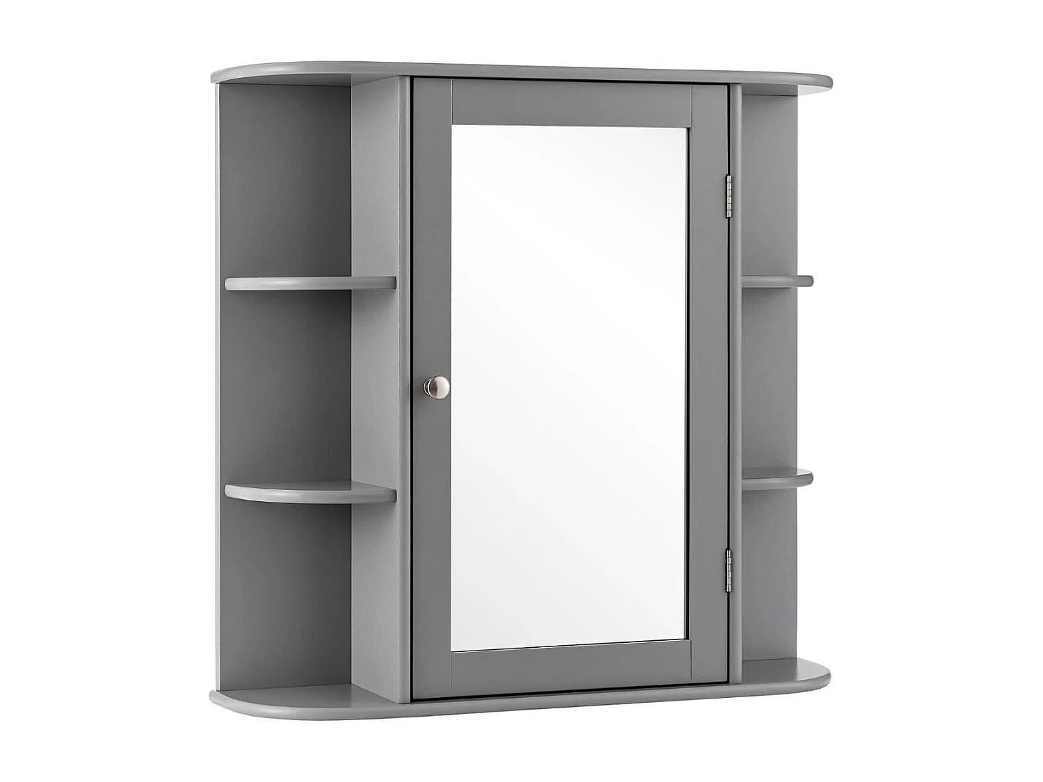 Verspiegelter Badezimmerschrank hölzerner Hängeschrank für Bad 66 x 16,7 x 63 cm Grau