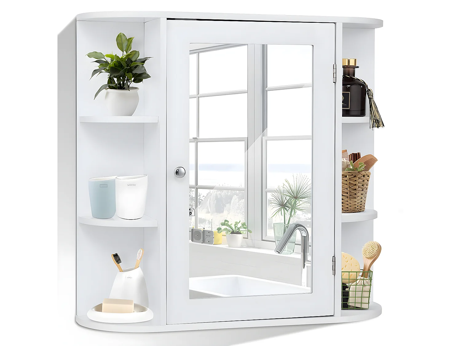 Spiegelschrank Badschrank Haengeschrank Wandschrank Badezimmerschrank Badregal Badmoebel