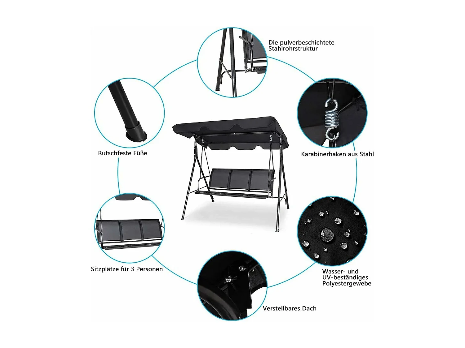 Hollywoodschaukel Gartenschaukel