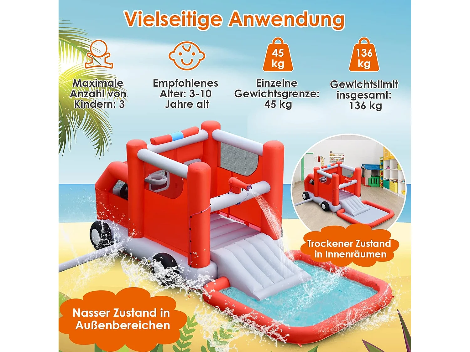 Aufblasbare Hüpfburg