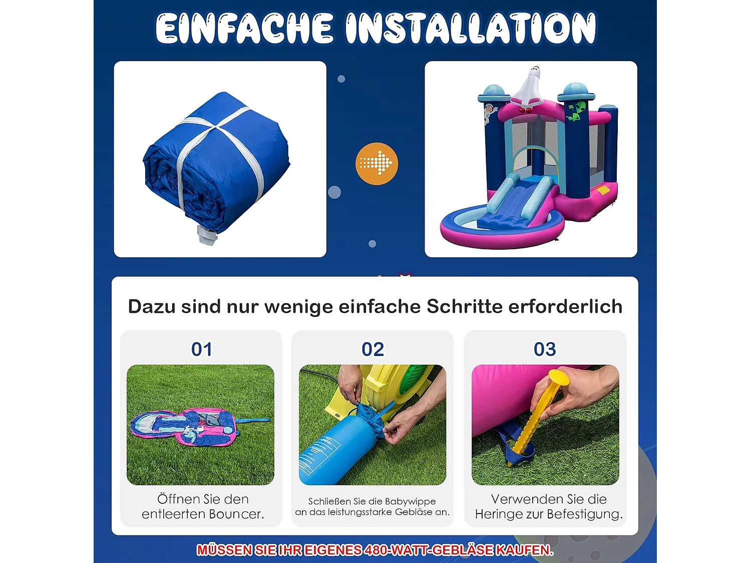 Aufblasbare Hüpfburg