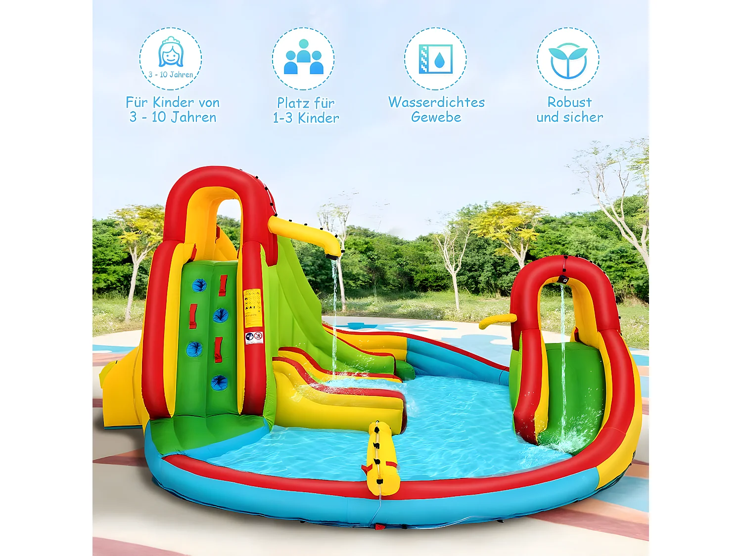 Hüpfburg aufblasbar mit 2 Rutschen