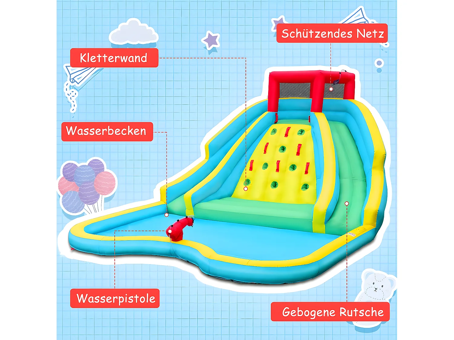 Aufblasbare Hüpfburg