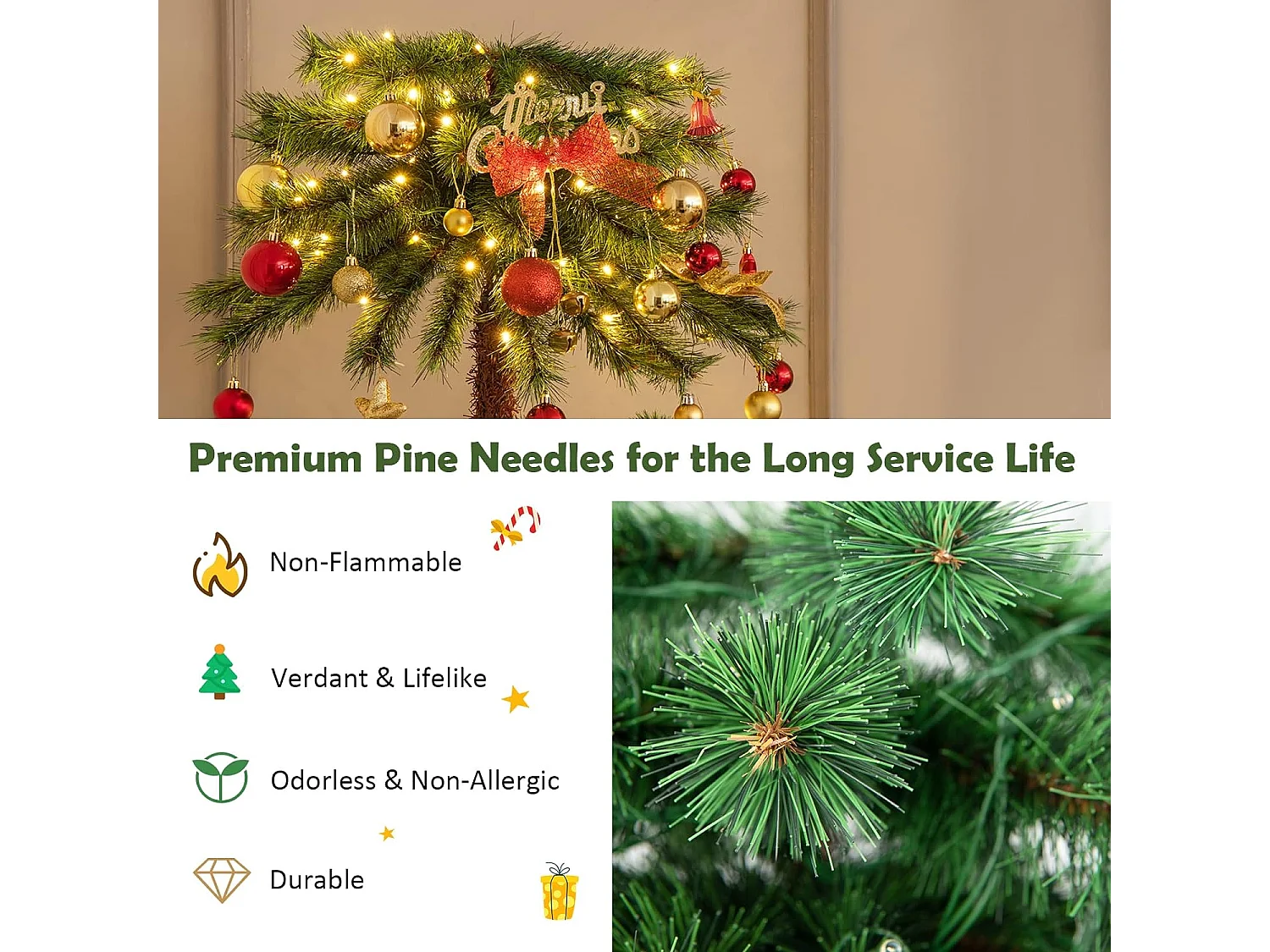 2er Set Künstliche Palme beleuchtet