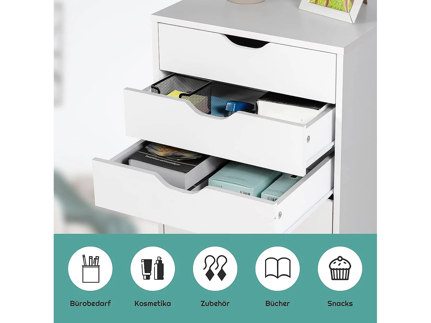 Rollcontainer  mit 5 Schubladen