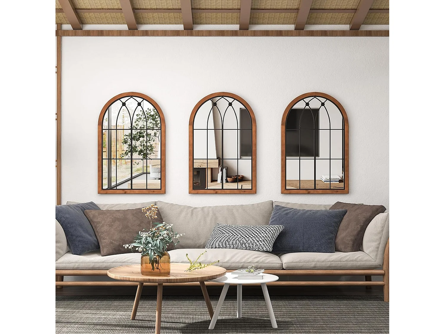 Wandspiegel mit Fensteroptik