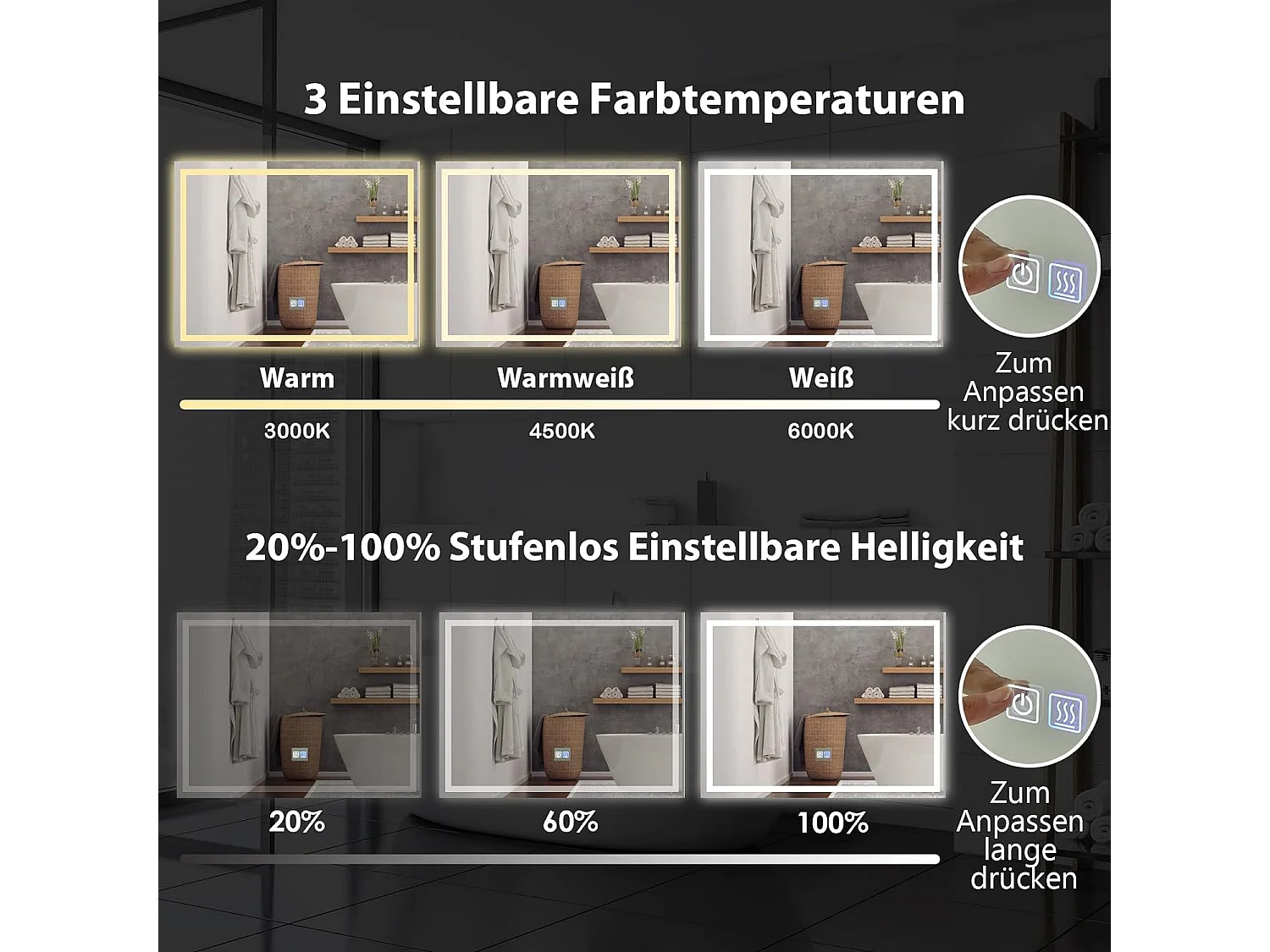 LED-Spiegel Badspiegel