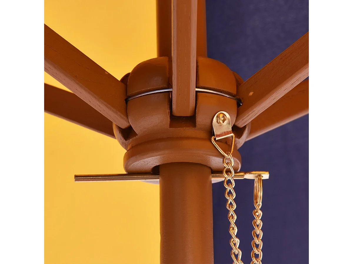 Set con tavolo picnic di legno e ombrellone per bambini, Tavolo e panchina con 4 posti e ombrellone pieghevoli