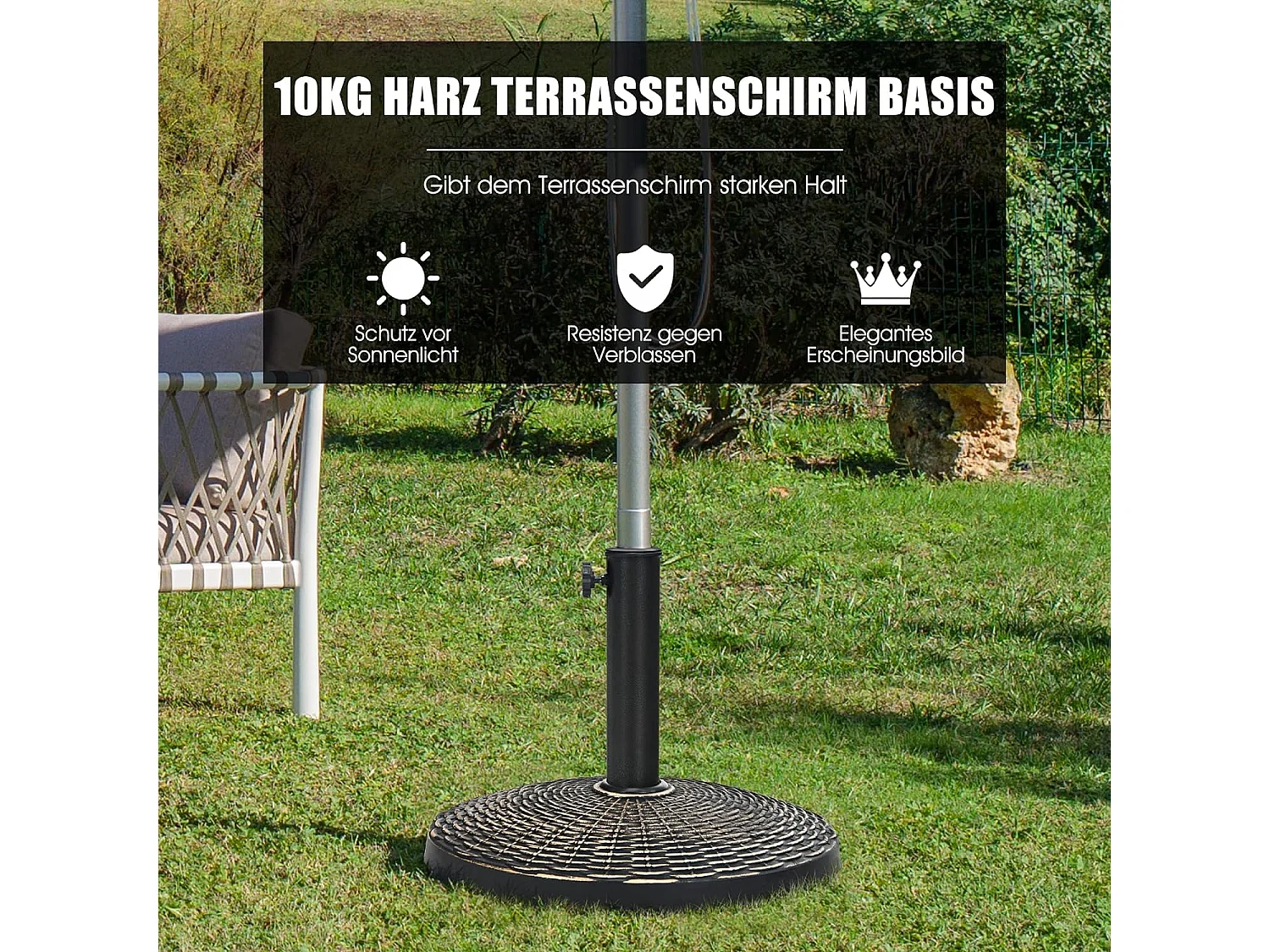 Sonnenschirmständer rund 10kg