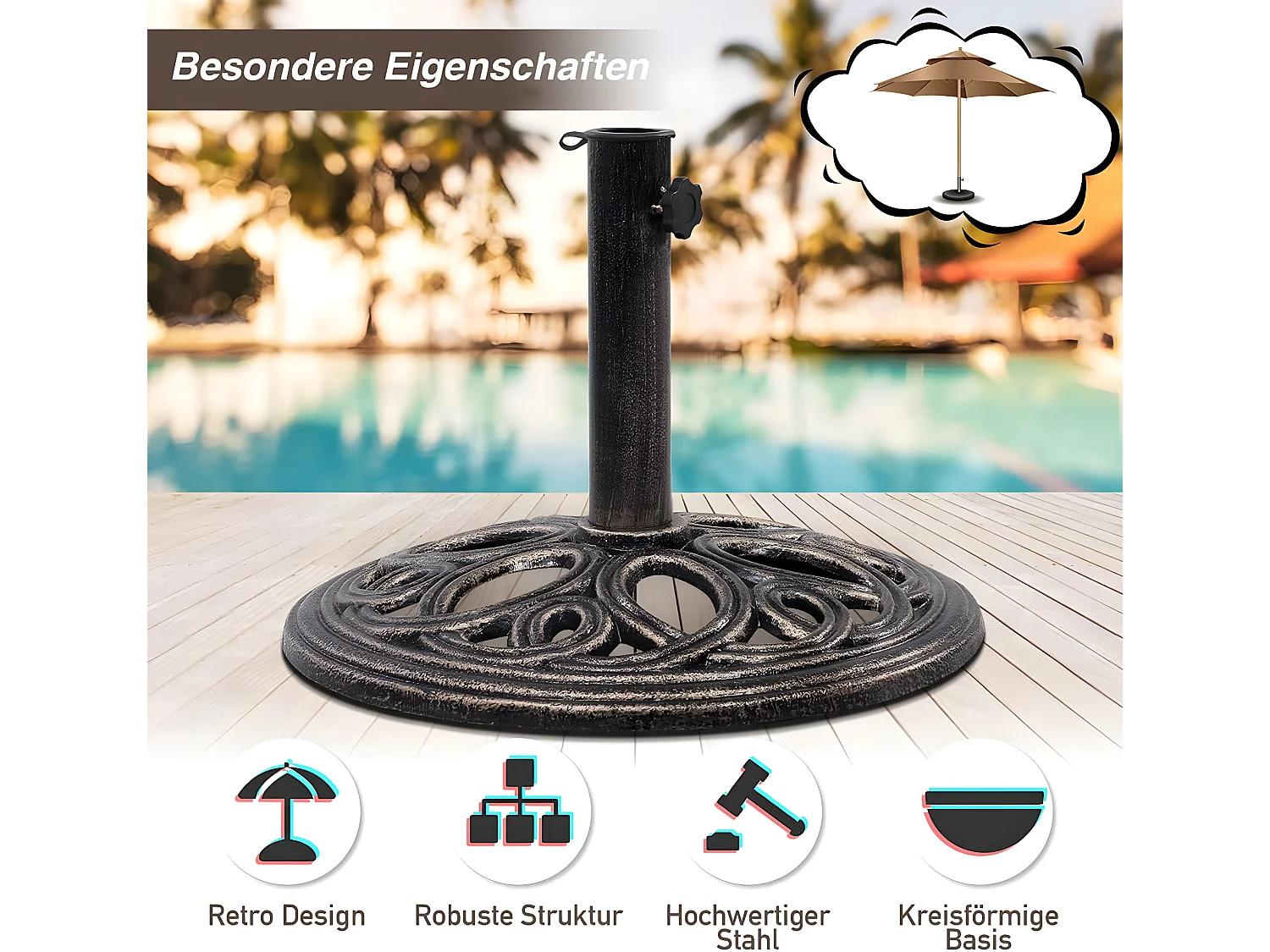 Sonnenschirmständer Marktschirmständer