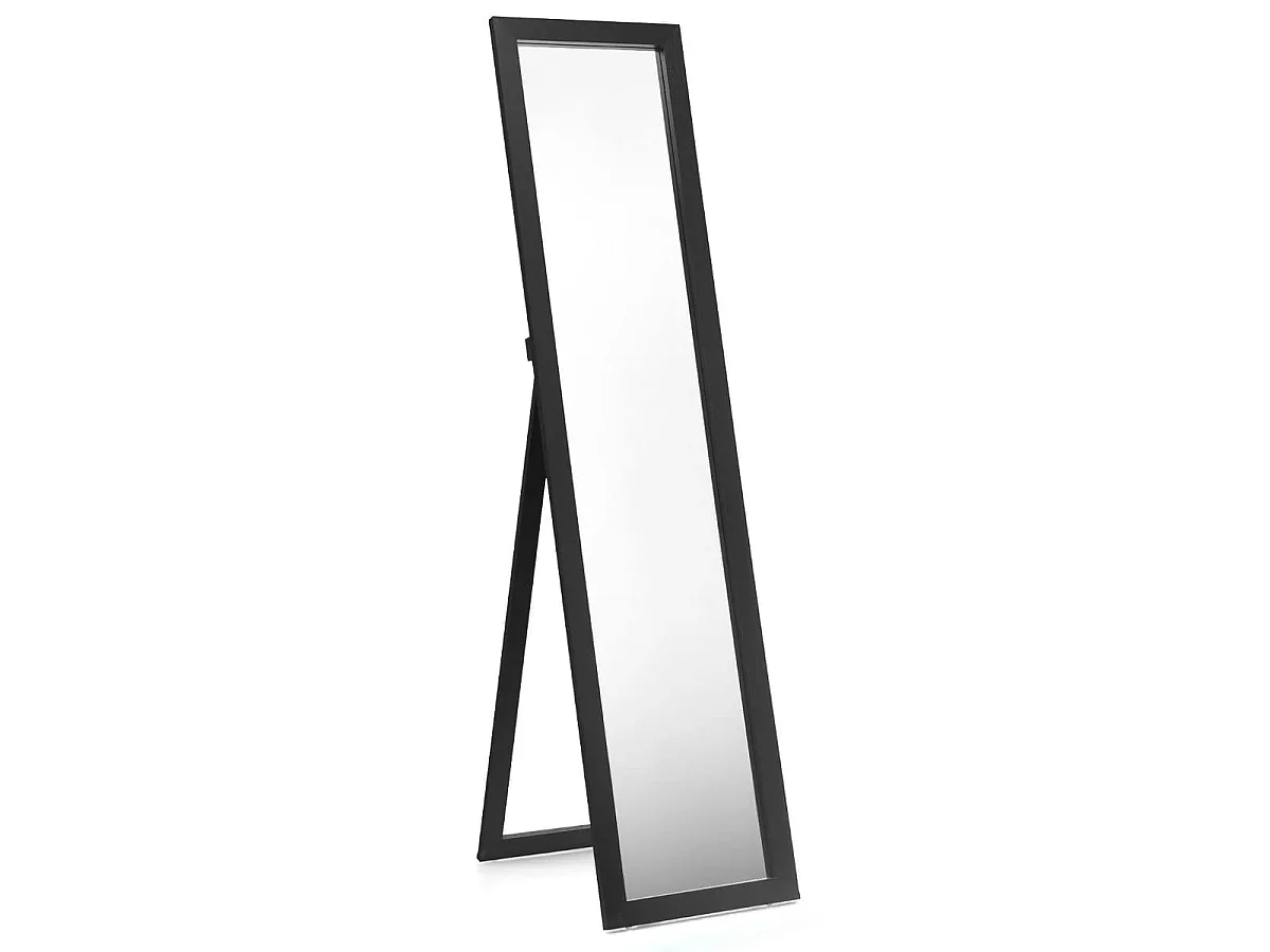 Psyché Miroir Autoportant Rectangulaire 155 x 37 cm Style Scandinave Moderne noir