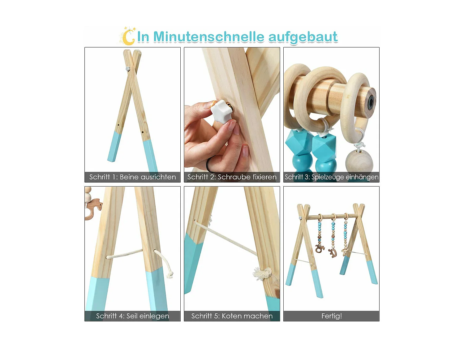Baby Spielbogen Spieltrapez Holz