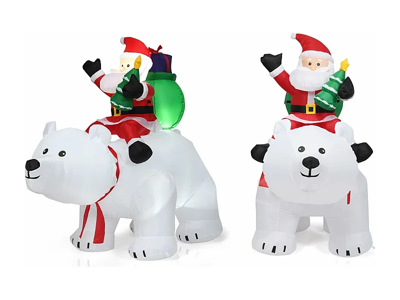 200cm Aufblasbarer Weihnachtsmann Eisbär