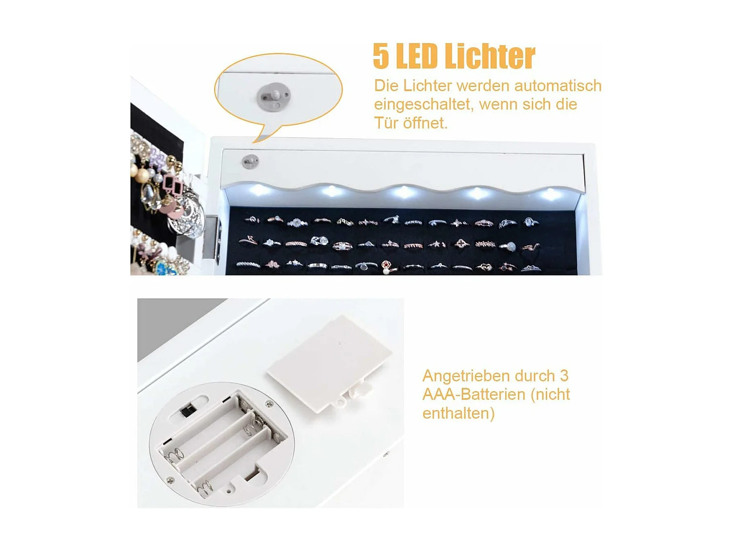 Schmuckschrank mit LED Beleuchtung