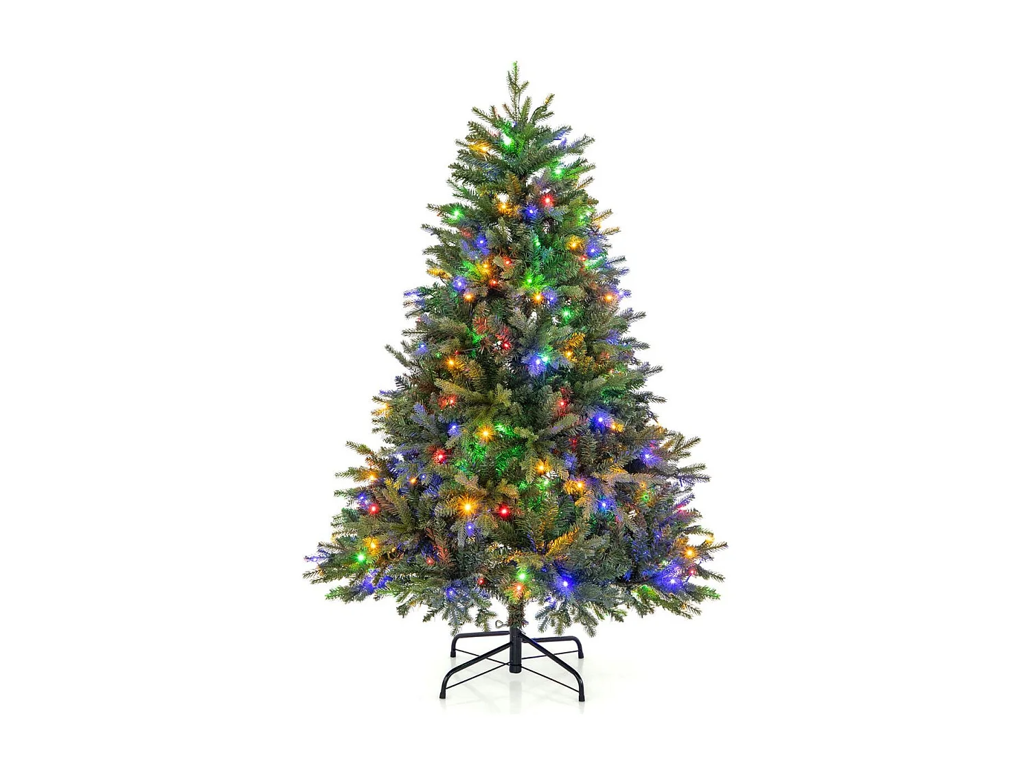 Albero di Natale pre-illuminato con cerniera 844 punte di ramo luci LED multi-colori, Albero di Natale 180cm