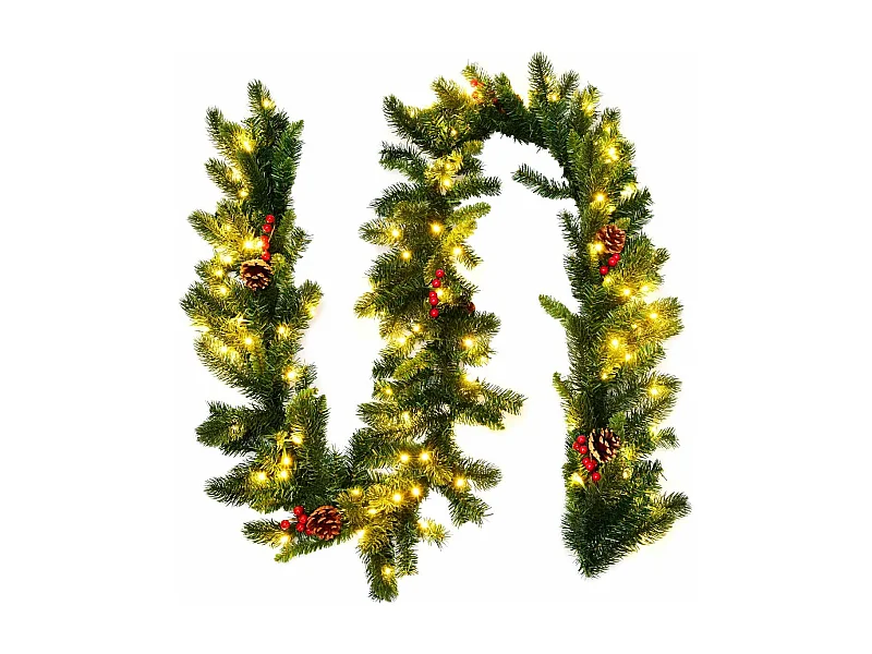 270CM Beleuchtete Weihnachtsgirlande