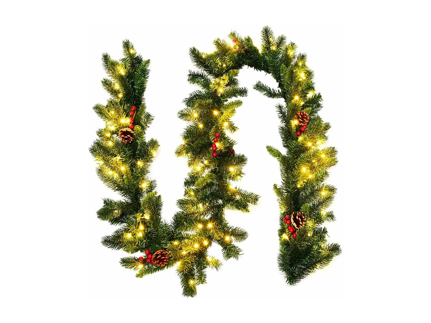 270CM Beleuchtete Weihnachtsgirlande