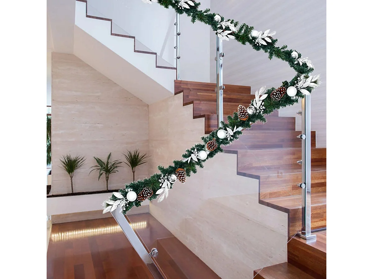 GUIRLANDE DE NOËL, COURONNE DE PINE, 100 LED