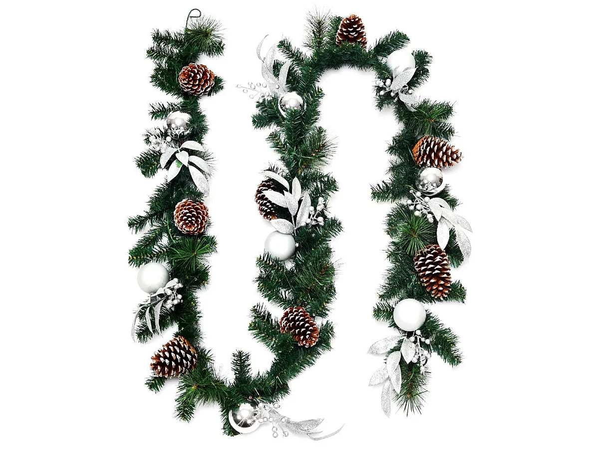 GUIRLANDE DE NOËL, COURONNE DE PINE, 100 LED