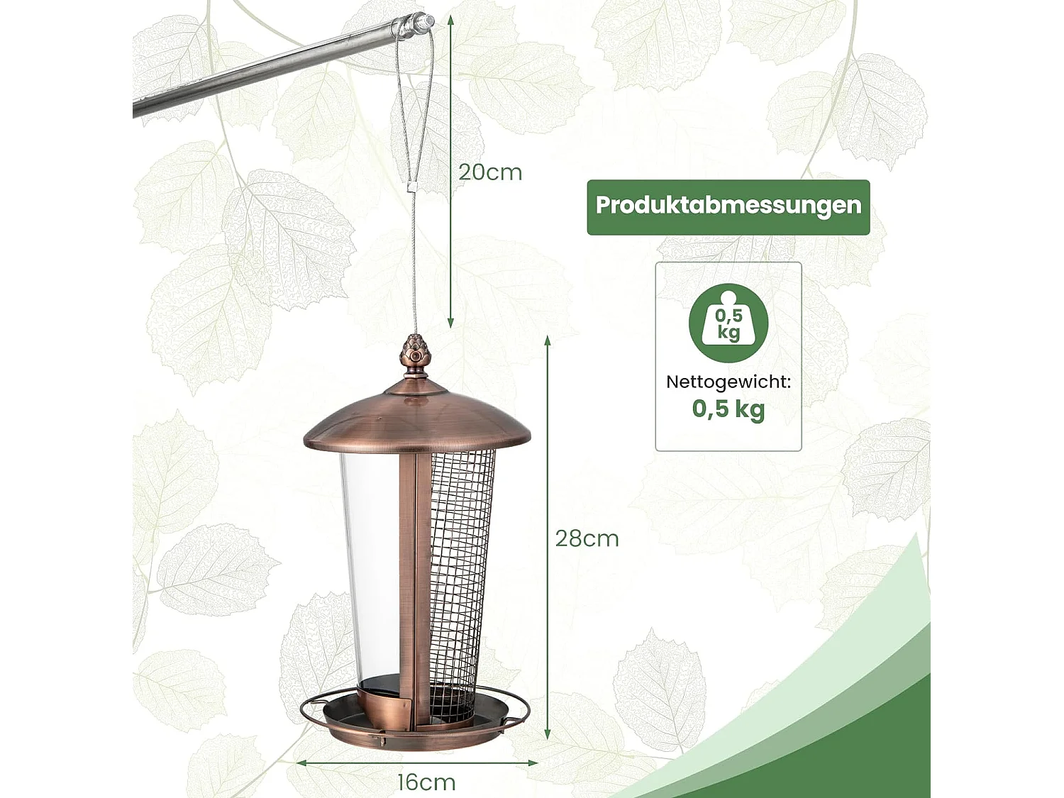 Vogelfutterhaus zum Aufhängen