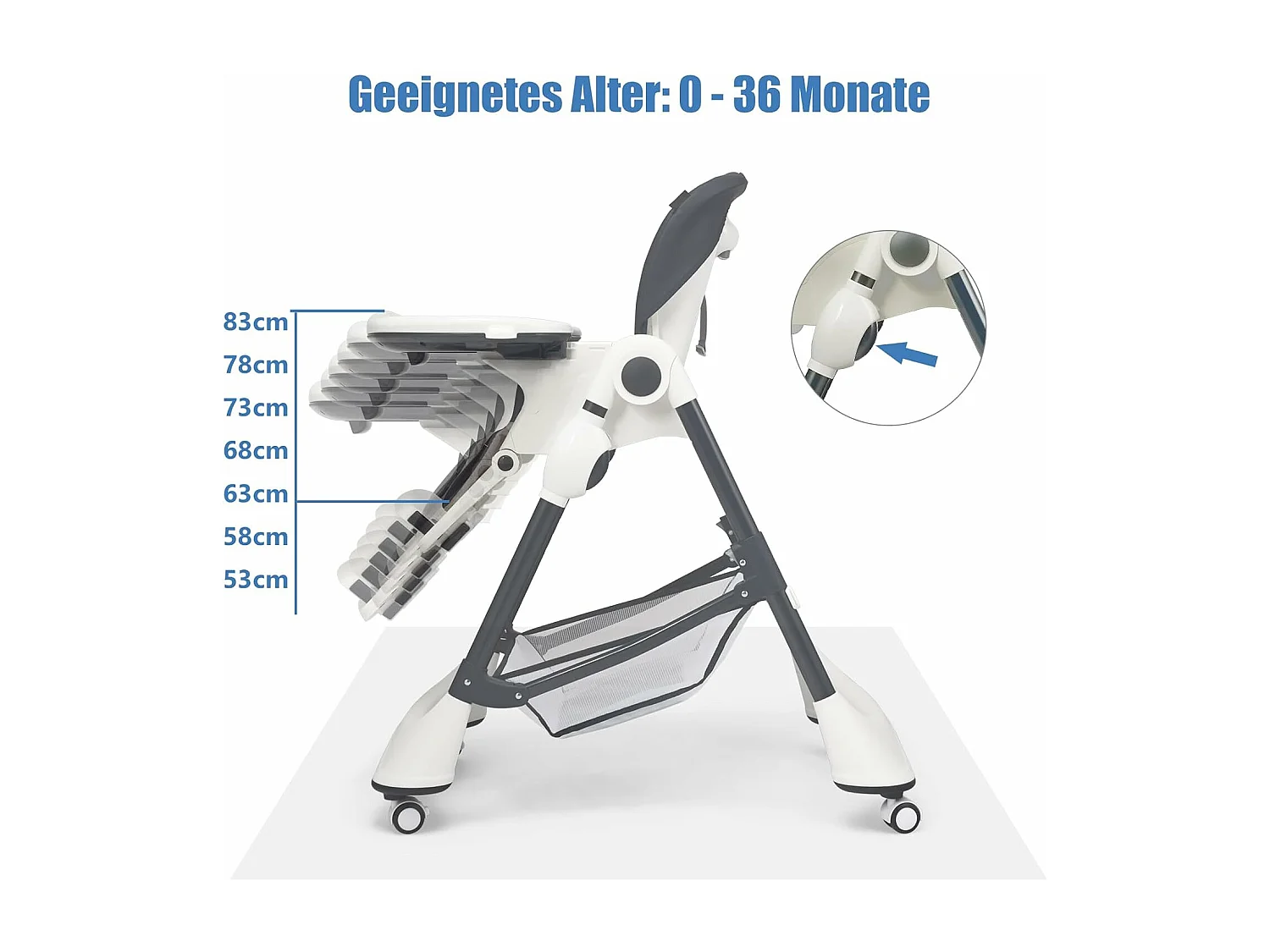 Hochstuhl mit Liegefunktion