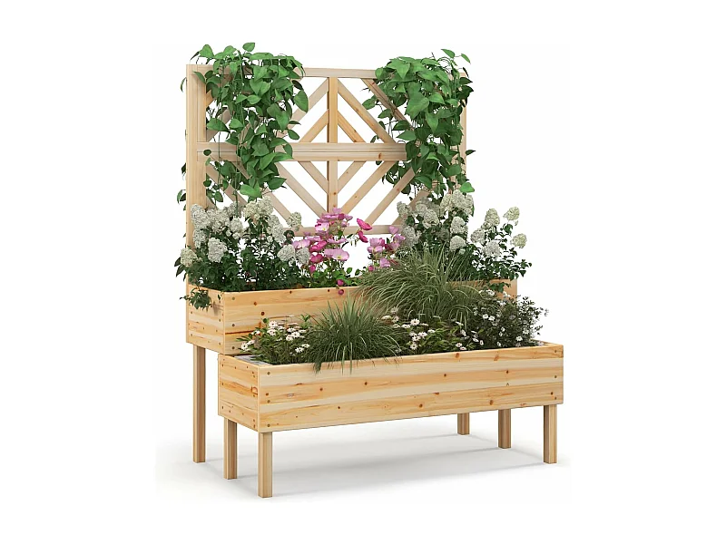 Blumenkasten mit Spalier