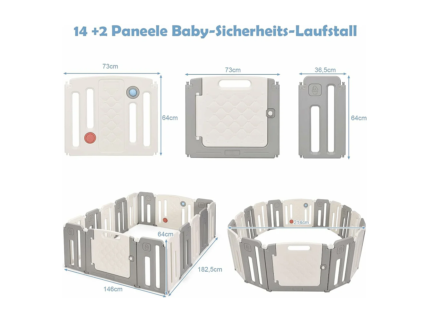 Faltbares Laufstall Baby-Laufgitter