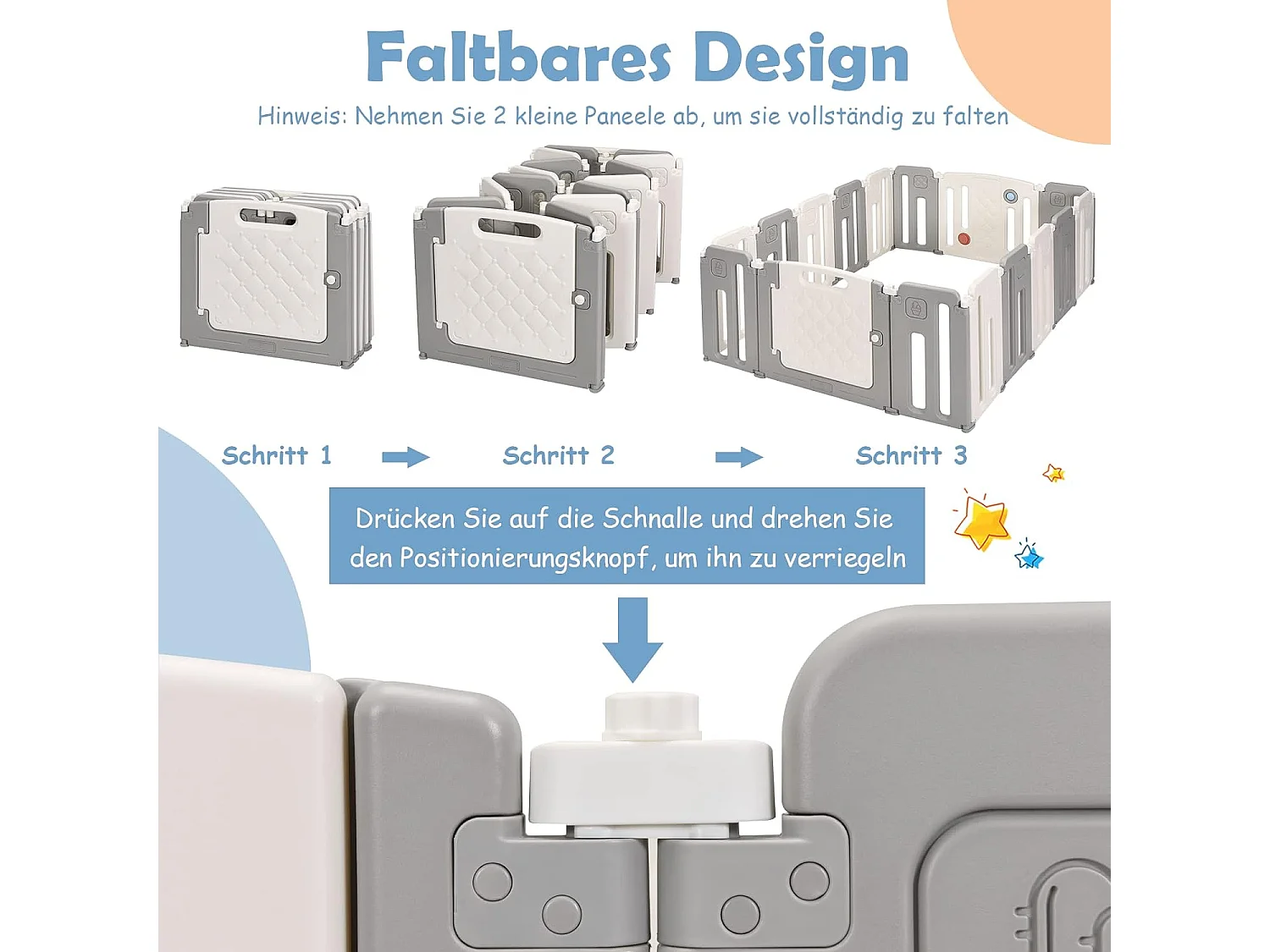 Faltbares Laufstall Baby-Laufgitter