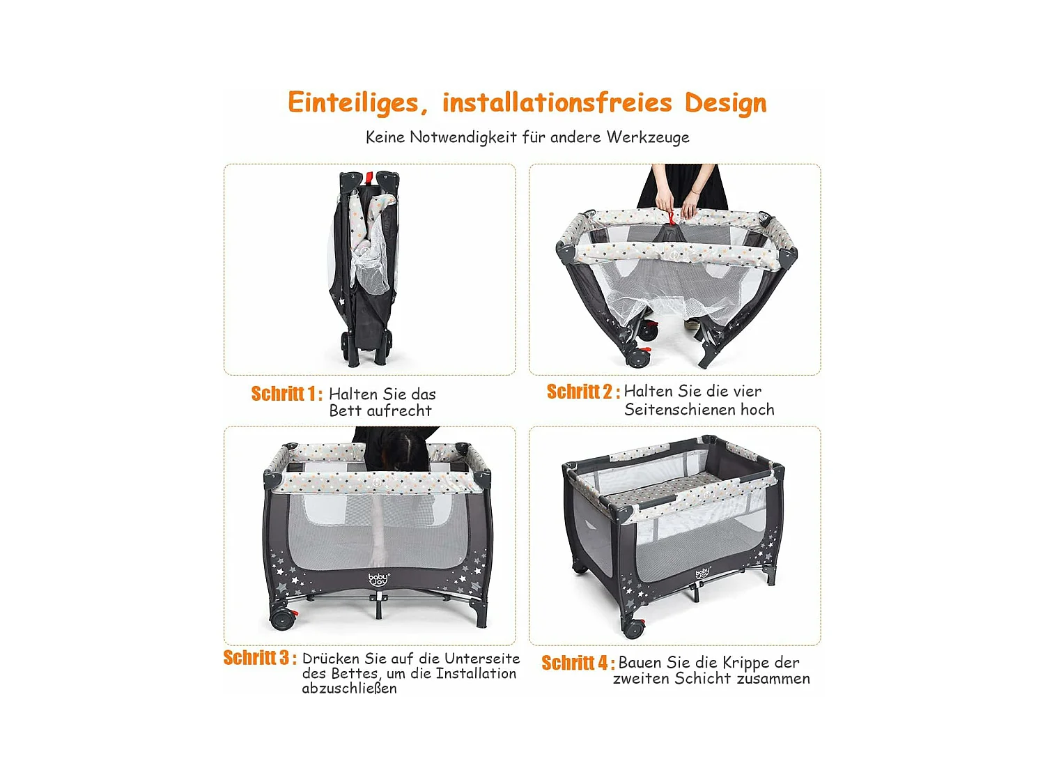 2 in 1 Reisebett klappbar