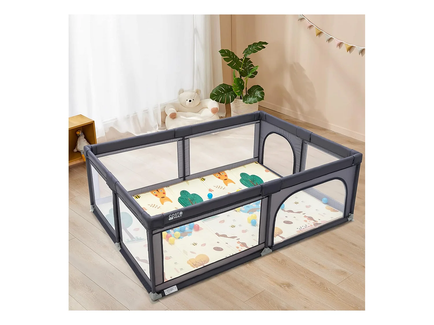 Baby Laufstall mit 50 Bällen