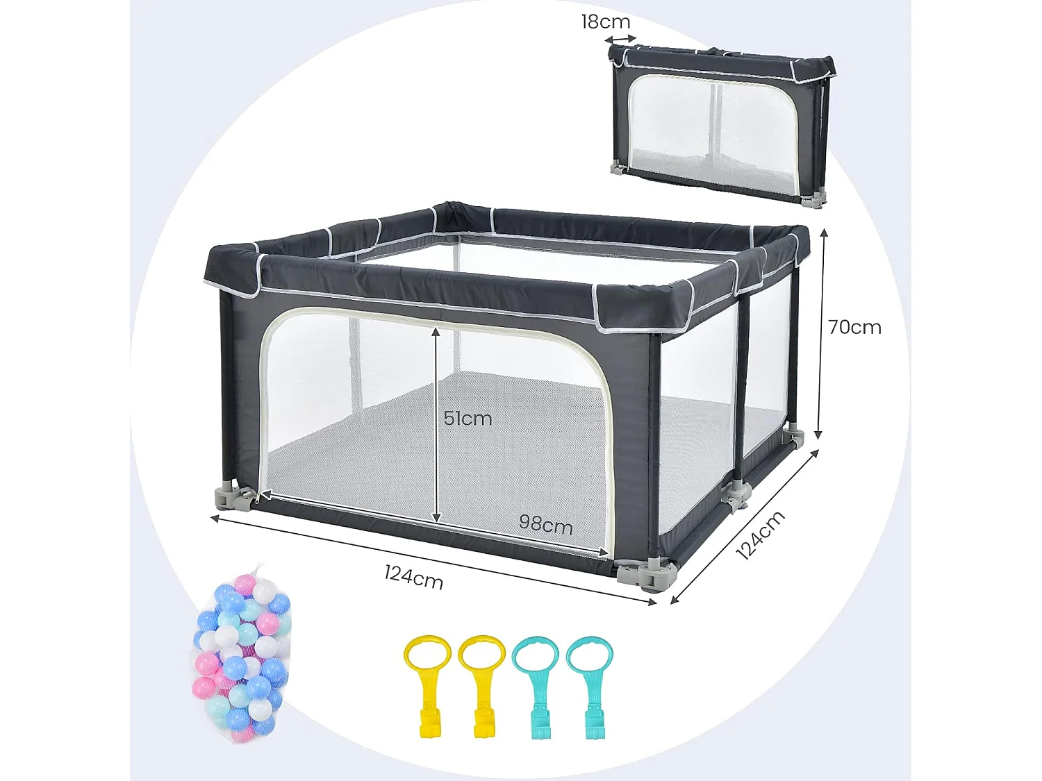 Baby Laufstall klappbar GK32254