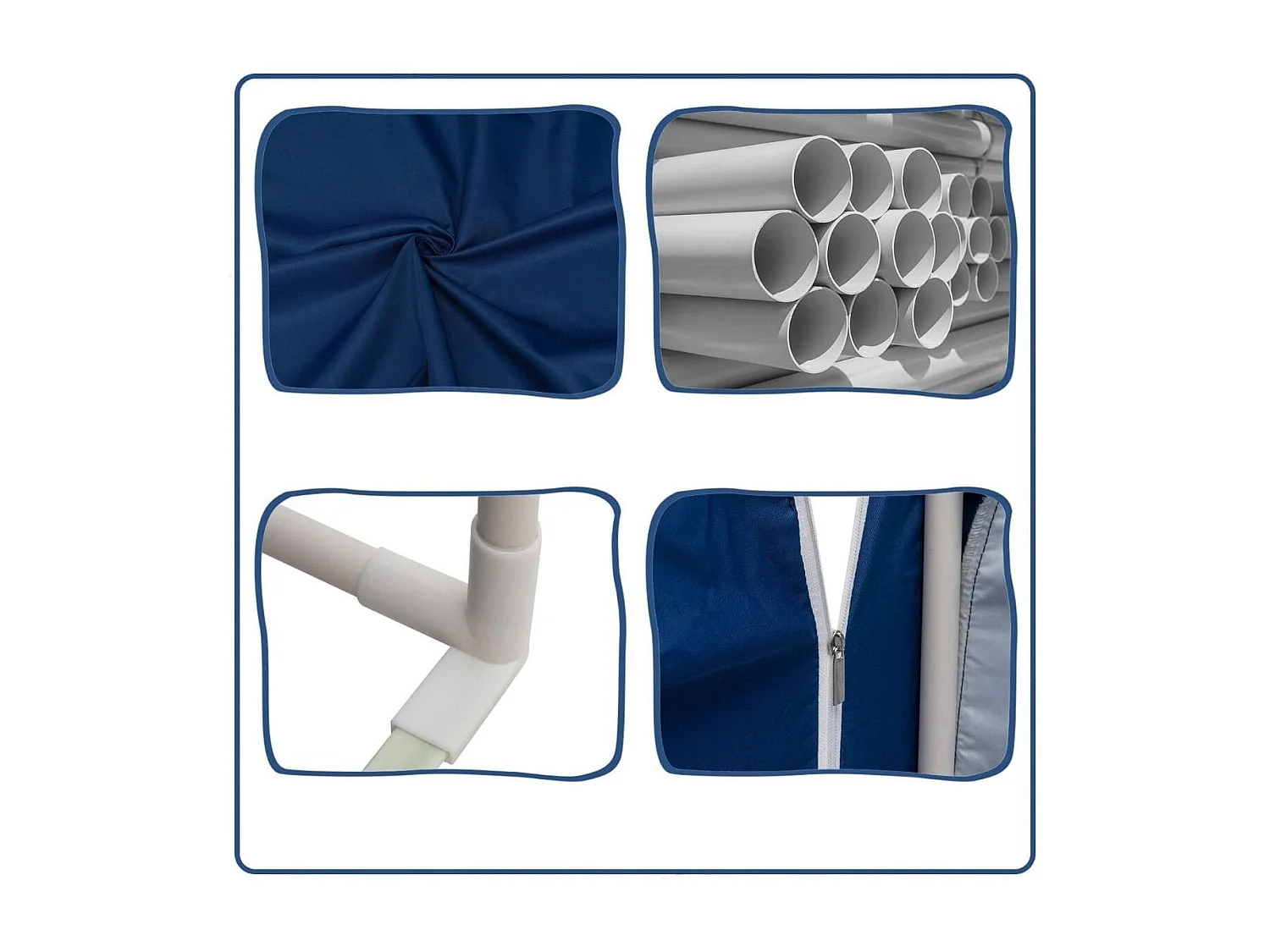 Tenda da gioco con tappetino imbottito rimovibile, Casetta per bambini per interno 121 cmx105cmx137cm Blu