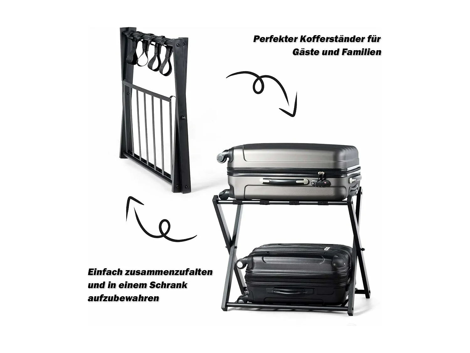 2er Set Kofferständer klappbar