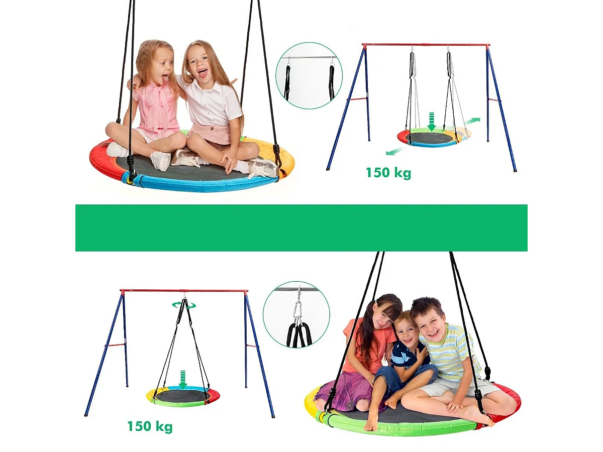 Lot de 2 balançoires, cordes réglables Balançoire de jardin