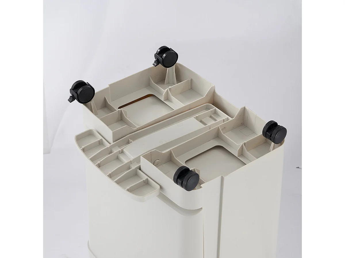 Poubelle de cuisine tri sélectif VALORIS Blanc Plastique 45L