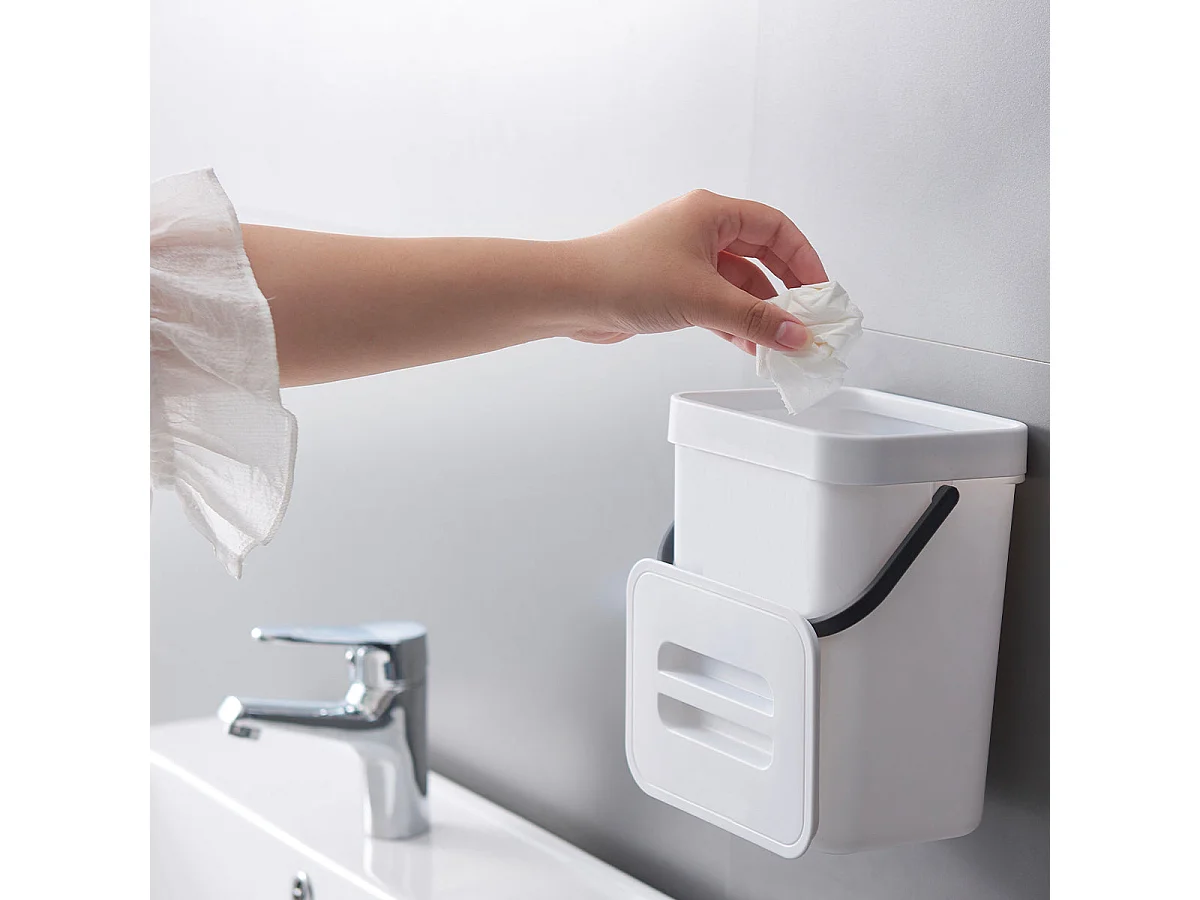 Poubelle de table BODEN Blanc Plastique 5L