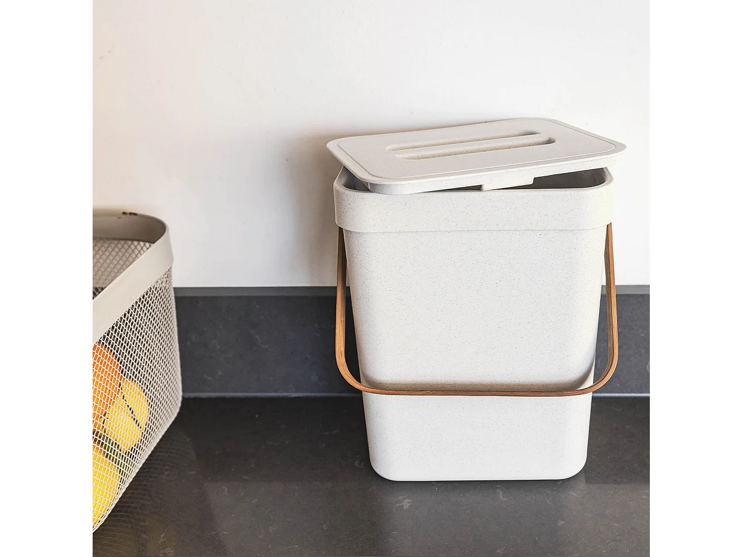 Poubelle de table BODEN Blanc Plastique 5L